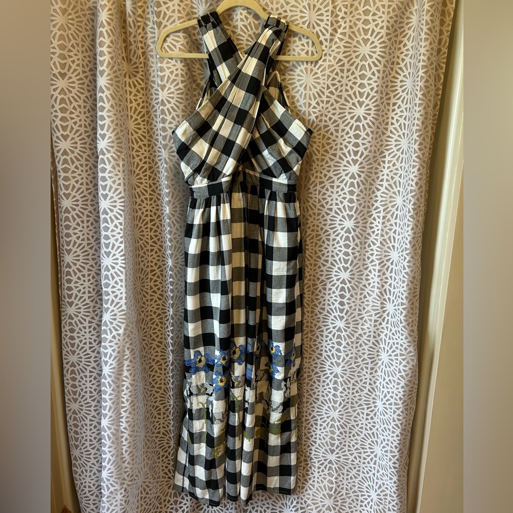 Anthropologie Verb by Pallavi Singhee Gingham Halter Dress - Picture 5 of 16